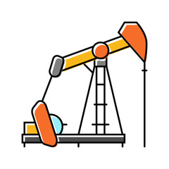 Wall Mural - drilling oil industry color icon vector. drilling oil industry sign. isolated symbol illustration