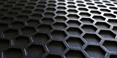 Black and white image of a hexagonal pattern