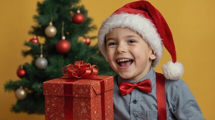 Wall Mural - portrait of a satisfied little child boy