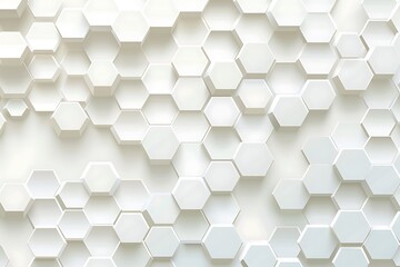 Wall Mural - Abstract background with white hexagons.