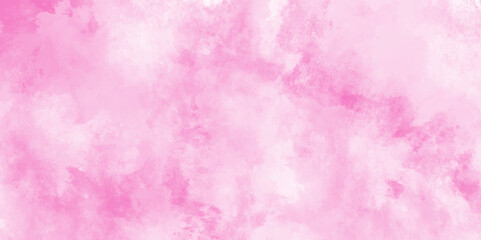 brush painted watercolor abstract painting background, fresh and blurry pink cloud sky, pink backgro