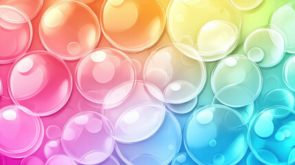 colorful bubbles on bright background, vibrant and playful abstract design