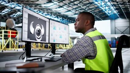 Poster - Aircraft Engine Repair And Maintenance At Airport