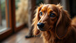 © Tameem - A long-haired dachshund with an expression of longing or sadness, possibly looking out a window from indoors.