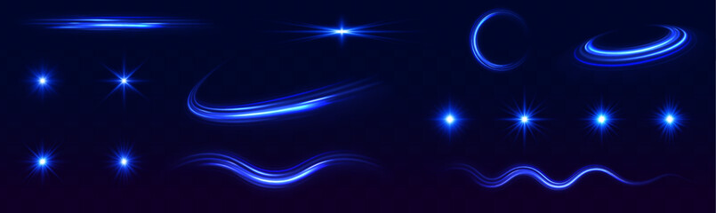 Aufkleber - Gradients of bright pink, purple, and blue neon lines, sparks, and light trails, fast-paced movements create a sparkling light show with spiraling waves, perfect for dynamic and festive visuals.	