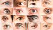 © Alessandro Grandini - Collage of different people eyes showing variety of colors and shapes