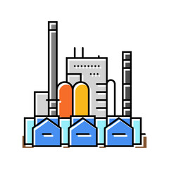 Wall Mural - refinery oil industry color icon vector. refinery oil industry sign. isolated symbol illustration