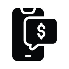 Poster - A phone with a dollar icon, representing mobile banking or payments