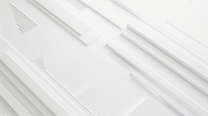Wall Mural - abstract white geometric pattern