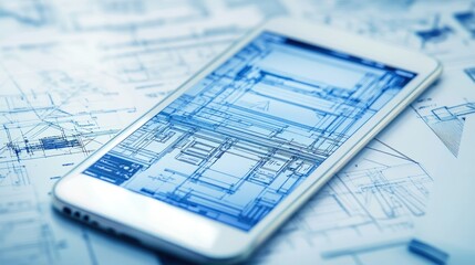 Wall Mural - engineers develop mobile-based smart office tools for efficient business operations.