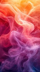 Wall Mural - colorful swirling abstract smoke pattern illuminated by light in vibrant shades of red, purple, and 