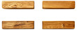© OMD - Four wooden planks with varying grain patterns on a white background