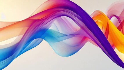 Wall Mural - rainbow flow: abstract colorful waves