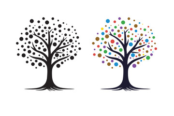 	Simple tree vector silhouette vector image design