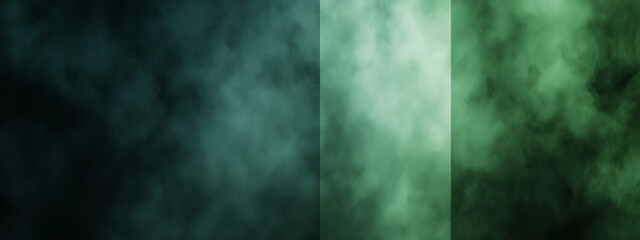 Wall Mural - gradient green toned abstract misty texture
