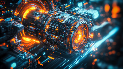 Wall Mural - generic abstract technology device