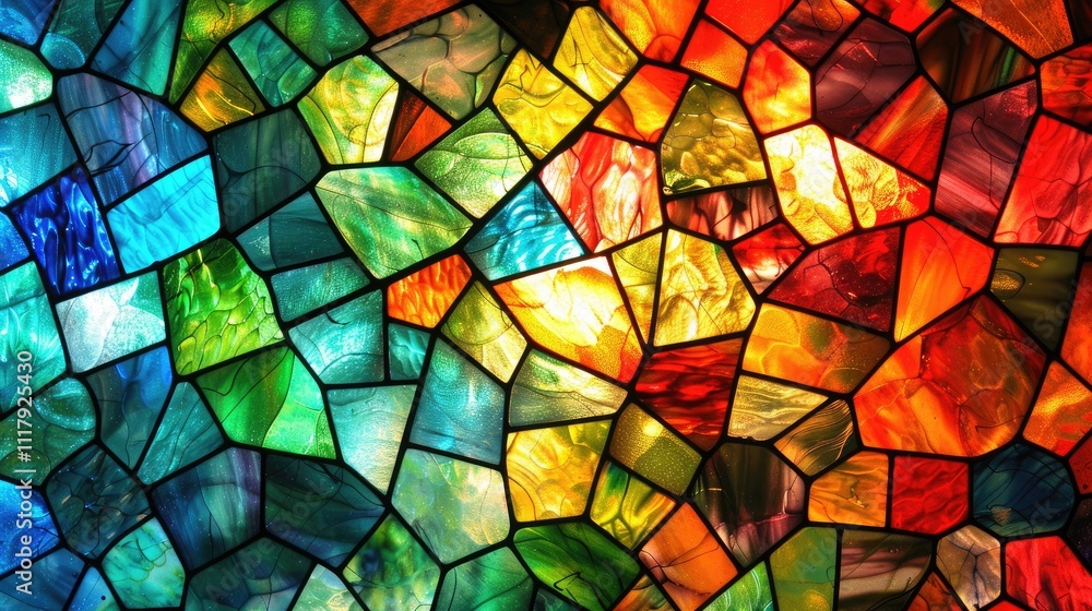 Stained Glass Colorfull Colorful stained glass window background. Stock Photo | Adobe Stock