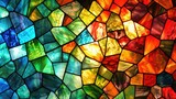 Colorful stained glass window background. 