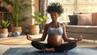 © Dennis - Pregnant African American Woman in a Yoga Pose