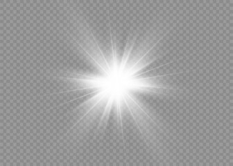 Wall Mural - dazzling flash. bright star. magic dust. brilliant vector. bright sun. glare. shining beam. rash.