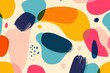 © Maryna - Colorful abstract shapes create fun seamless pattern. Bright colors, simple shapes make joyful background. Ideal for children products trendy designs. Modern, minimalist style. Creative artistic hand
