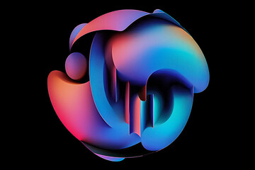 Aufkleber - a colorful logo with a black background