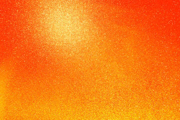 Wall Mural - golden orange glitter texture abstract banner background with space. Twinkling glow stars effect. Like outer space, night sky, universe. Rusty, rough surface, grain.