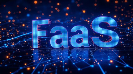 Digital Binary Matrix Representing Function as a Service (FaaS) Concept in Technology
