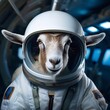 © enginakyurt - Portrait of a goat in a spacesuit