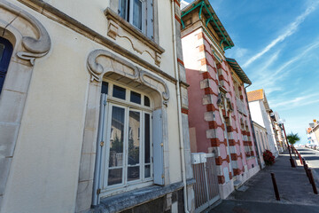 Wall Mural - Old French houses in Chatelaillon Plage, Charente Maritime, France, Europe