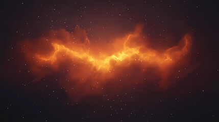 Wall Mural - Cosmic firestorm: stunning celestial display of fiery nebula in deep space. Aether. Illustration