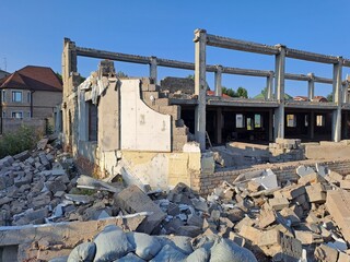 Wall Mural - demolition of an abandoned building