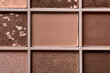 © colnihko - Eyeshadow colorful shades palette in mocha mousse tones close-up