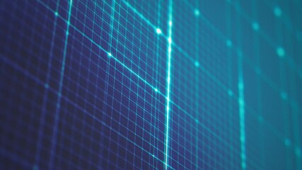 Wall Mural - abstract technology 3d grid background/ animation of an abstract 3d grid technology background with 