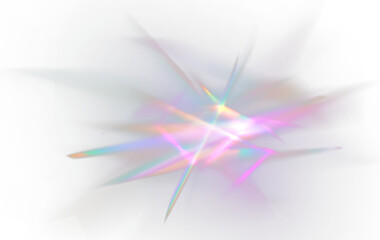 Wall Mural - png crystal rays of light, prism refraction, lens flare, crystal glass reflection effect. png prism 