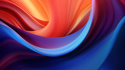 Wall Mural - vibrant abstract blue and purple waveform with fluid motion and colorful gradients