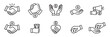 © Graficriver - Business marketing icon set in line style. Containing agreement, donation, handshake, partnership, money, social media, megaphone, sponsor, purchase, Vector illustration
