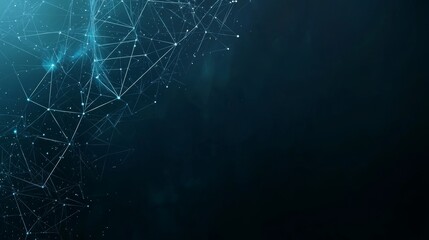 Leinwandbilder - Future blockchain technology background concept with chain of blocks polygon peer-to-peer network. Global cryptocurrency blockchain fintech business banner.