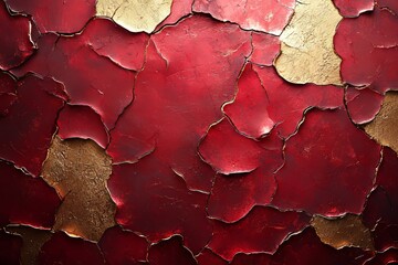Aufkleber - An abstract red and gold background. Lunar, Chinese New Year concept for 2024. Year of the Dragon.