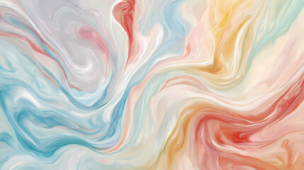Wall Mural - Seamless trendy iridescent rainbow foil texture. soft holographic pastel unicorn marble background pattern. modern pearlescent blurry abstract swirl illustration. generative ai. Prism. Illustration
