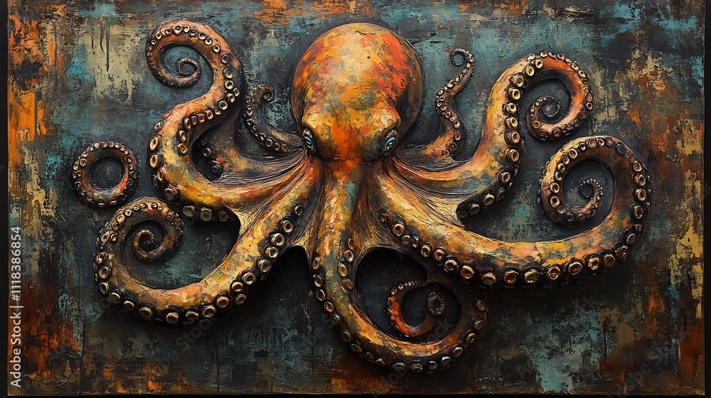 Dynamic octopus drawing flowing tentacles symbolizing adaptability ...