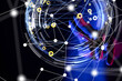 © vegefox.com - Global network. Blockchain. 3D illustration. Neural networks and artificial intelligence. Abstract