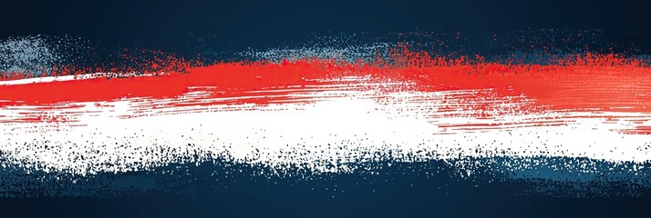 Fototapete - Abstract red, white, and blue grunge brushstroke texture design on dark background