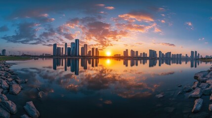 Poster - City Skyline at Sunset