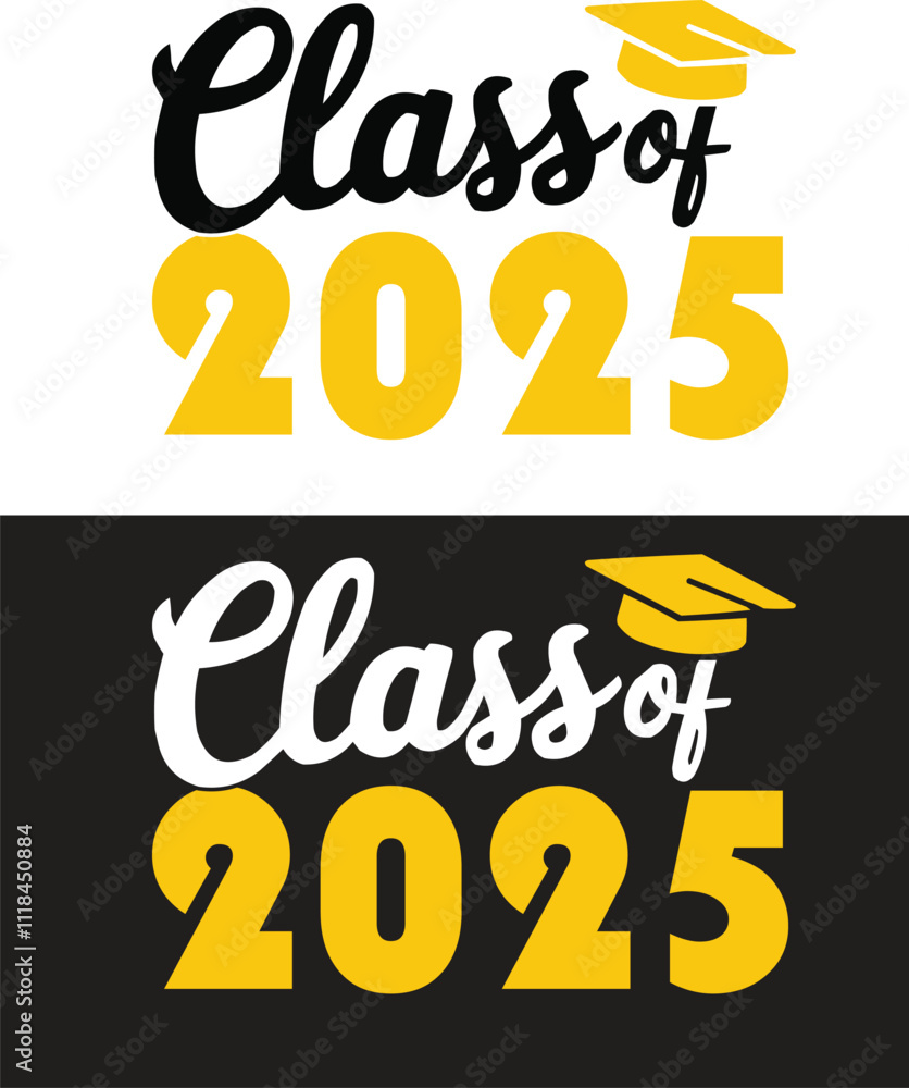 Class of 2025 greeting sign svg T shirt design . Template ...