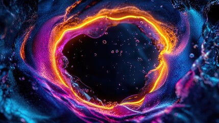 Close-up of circular object on black background