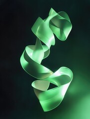 Poster - Green Ribbon Close Up