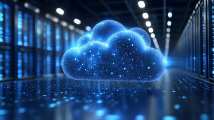 Wall Mural - cloud computing and digital transformation