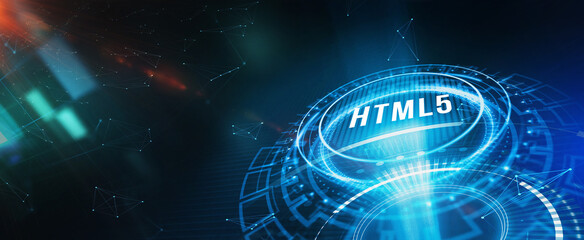 Wall Mural - the concept of business, technology, the internet and the network. html5. 3d illustration