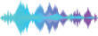 © WinWin - Colorful gradient sound waves are fluctuating, forming a music waveform, creating a visual representation of an audio signal, useful for digital music production and studio equalizer visualization